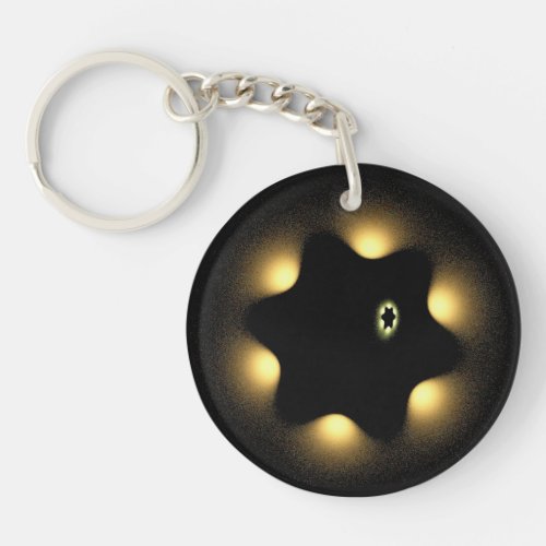 Never Again Fractal Star Of David Keychain