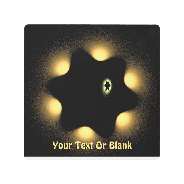 Never Again Fractal Star Of David Metal Print (Front)
