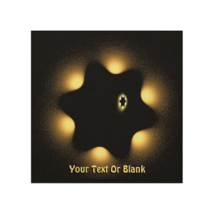 Never Again Fractal Star Of David Wood Wall Art