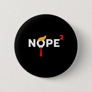 Never Again Funny Trump Wig Political Costume Demo Button