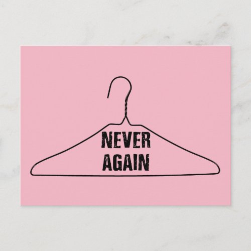 Never Again Pro_Woman Pro_Choice Postcard