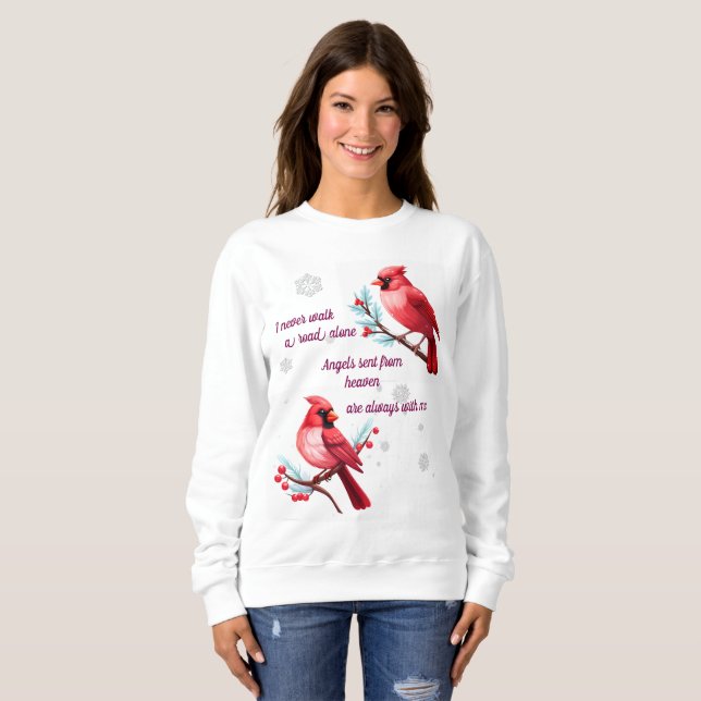 never alone cardinals from heaven  sweatshirt (Front Full)