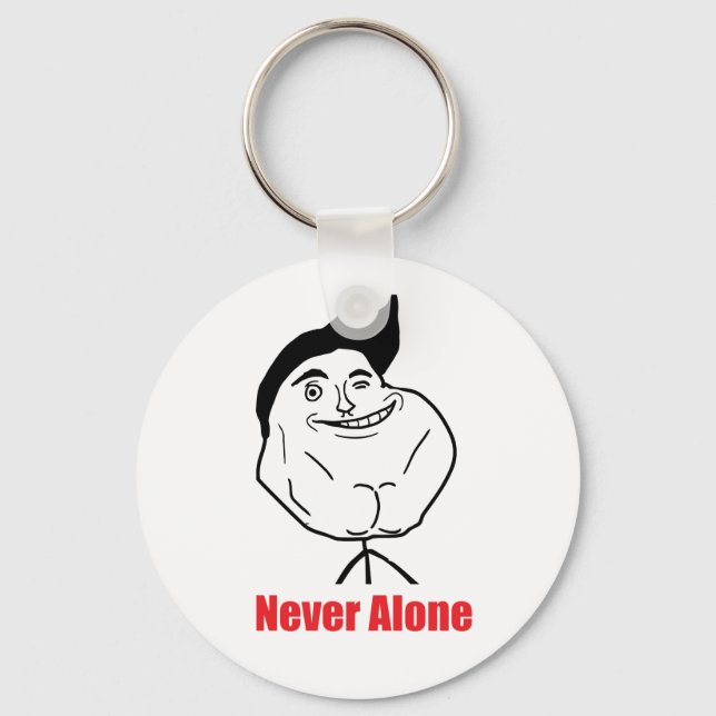 Never Alone - Keychain (Front)