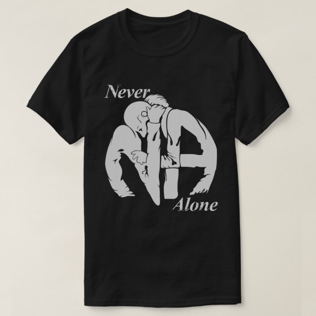 Never Alone Narcotics Anonymous T-Shirt (Design Front)