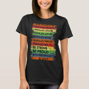 Never Apologize Black History Month BLM Melanin Pr T-Shirt