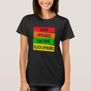 Never Apologize For Your Black Opinions Black Hist T-Shirt