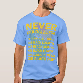 Never Apologize For Your Black Thoughts Proud BLM T-Shirt