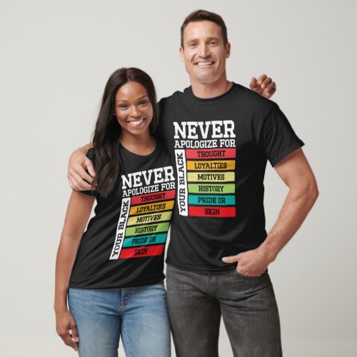 Never Apologize for Your Blackness T_Shirt