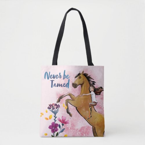 Never Be Tamed Spirit  Lucky Watercolor Art Tote Bag