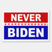Never Biden Anti Joe Biden Sign (Back)