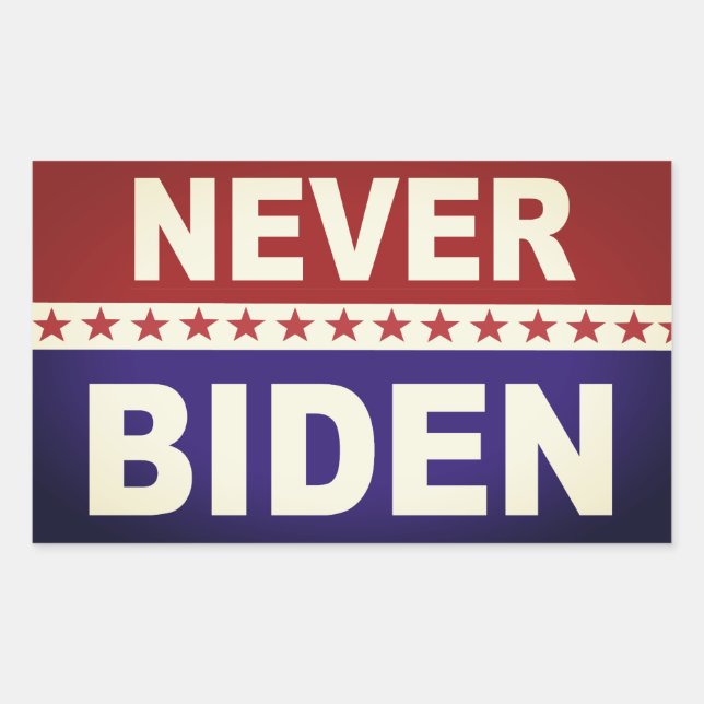 Never Biden Rectangular Sticker (Front)