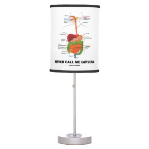 Never Call Me Gutless Digestive System Humor Table Lamp