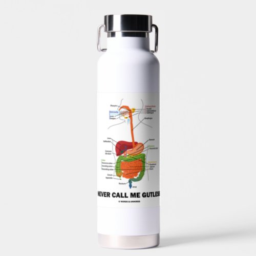 Never Call Me Gutless Digestive System Humor Water Bottle