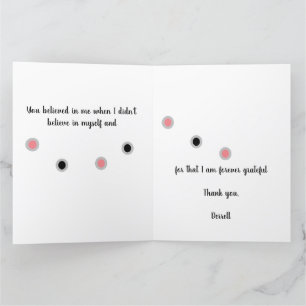 Never Change The Dream, Change Approach Letterpress Thank You Card