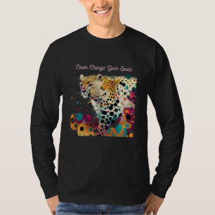 Never Change Your Dots Leopard Animal Polka Splatt T-Shirt
