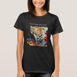 Never Change Your Dots Leopard Animal Polka Splatt T-Shirt