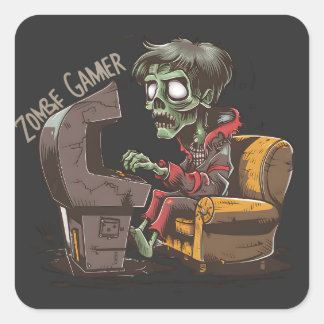 Never Dead, Game On: Zombie Gamer Square Sticker