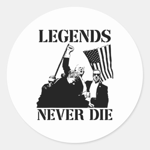 Never Die Trump 2024 Pennsylvania Rally Patriot  Classic Round Sticker