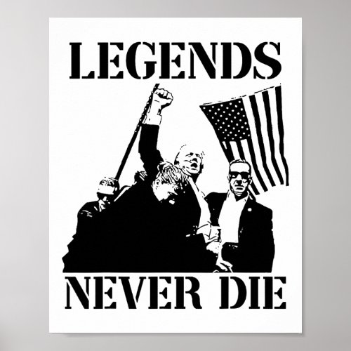 Never Die Trump 2024 Pennsylvania Rally Patriot  Poster