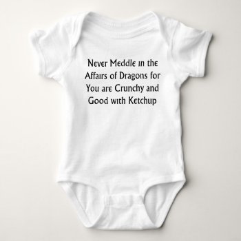 Never Dragons Baby Bodysuit by LabelMeHappy at Zazzle
