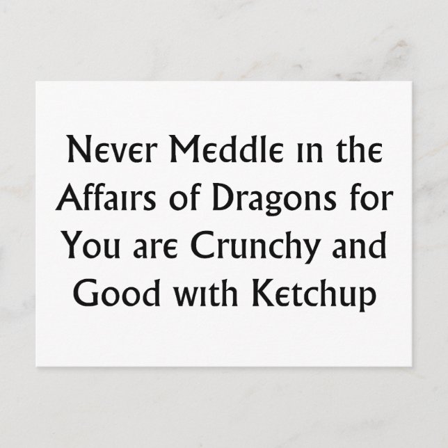Never Dragons Postcard (Front)