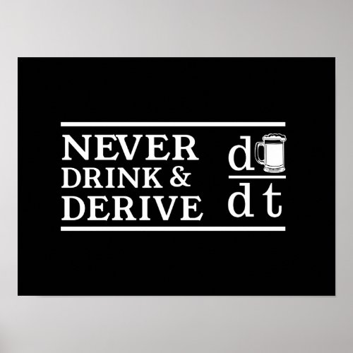 Never Drink and Derive Poster
