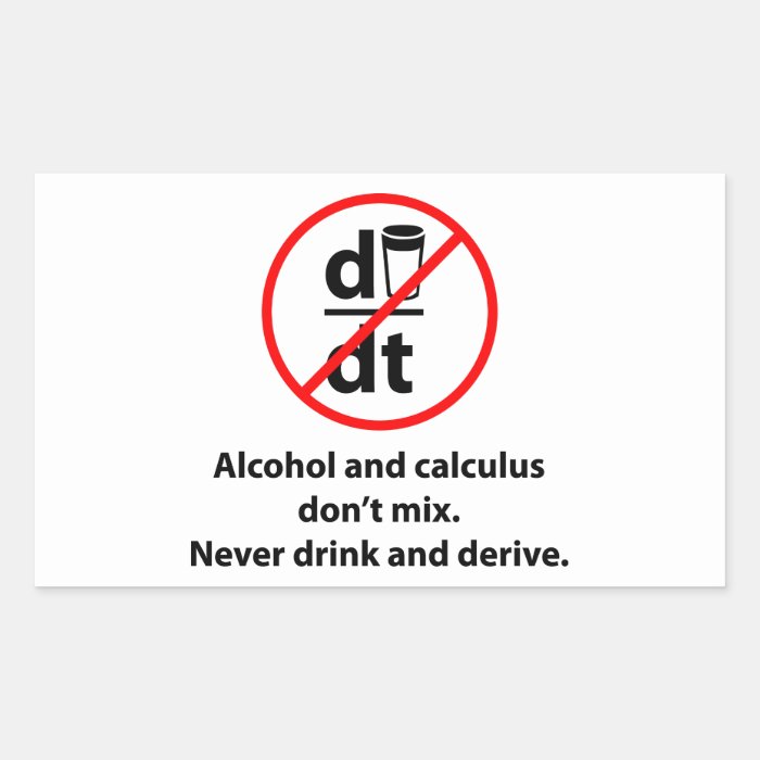 Never Drink And Derive Rectangle Sticker