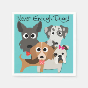 Never Enough Dogs Paper Napkins