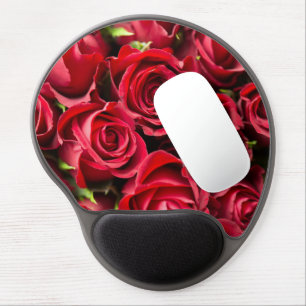 Never Enough Red Rose Flowers Gel Mouse Pad