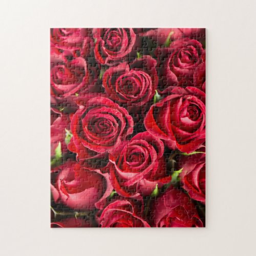 Never Enough Red Rose Flowers Jigsaw Puzzle