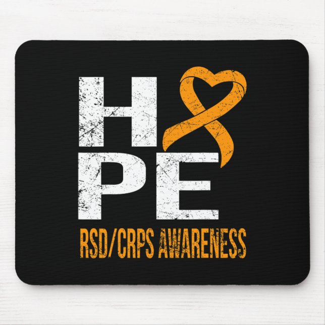 Never Ever Ever Give Up Hope Rsdcrps Awareness T S Mouse Pad (Front)