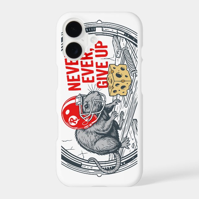 Never ever give up 2 iphone case (Back)