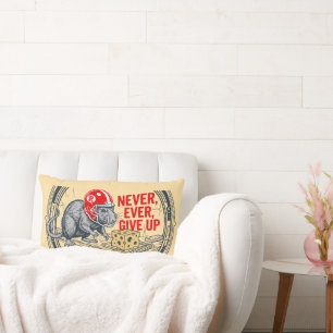 Never ever give up 2 lumbar pillow