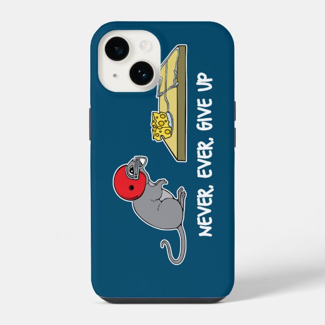 Never ever give up iphone case (Back)