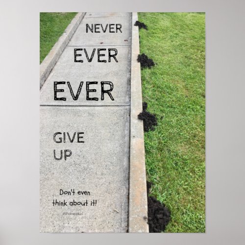 Never Ever Give Up Poster