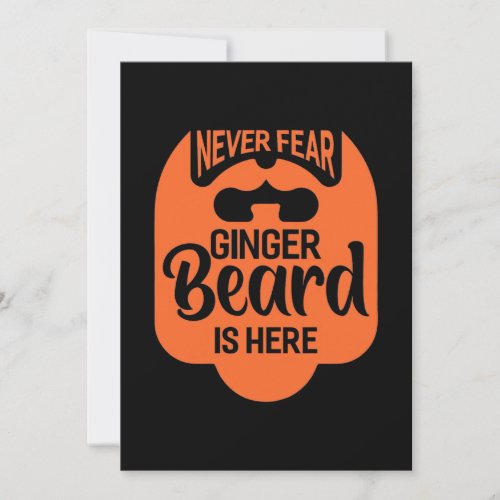 Never Fear Ginger Beard Is Here Invitation