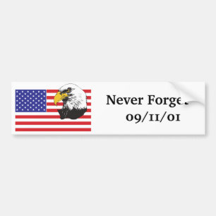 Never Forget 09/11/01 Bumper Sticker