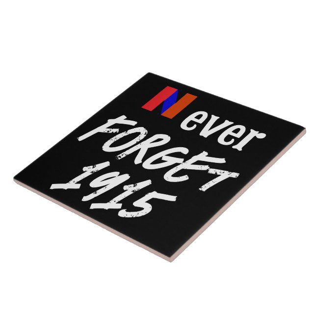 Never Forget 1915 Ceramic Tile (Side)