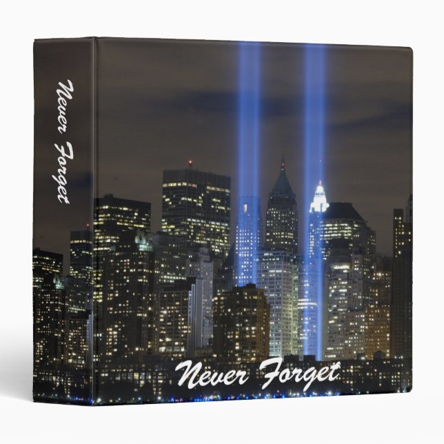 Never Forget 3 Ring Binder (Front/Spine)