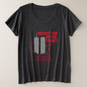 Never Forget 911 20th Anniversary Patriot Day 2021 Plus Size T-Shirt