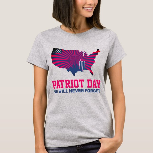 Never Forget 911 20th Anniversary Patriot Day 2021 T-Shirt (Front)