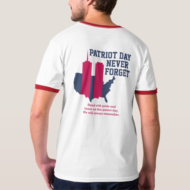 Never Forget 911 20th Anniversary Patriot Day 2021 T-Shirt (Back)