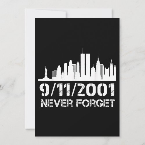 Never forget 911 21st anniversary patriot memorial invitation