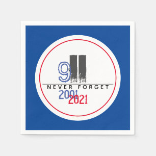 Never Forget 911 Patriotic World Trade Center Napkins