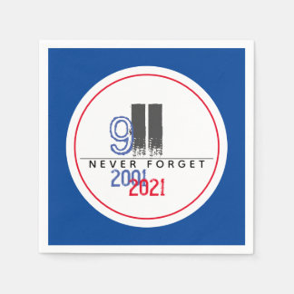 Never Forget 911 Patriotic World Trade Center Napkins