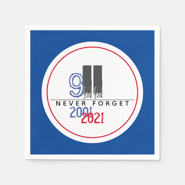 Never Forget 911 Patriotic World Trade Center Napkins (Front)