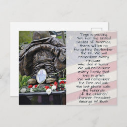 Never Forget 911 September 11th Memorabilia Postcard | Zazzle