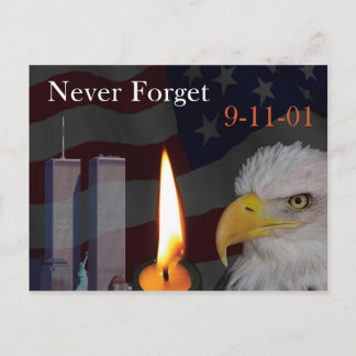 Never Forget 9-11-01 Postcard