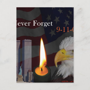 Never Forget 9-11-01 Postcard