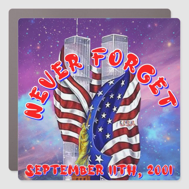 NEVER FORGET 9-11-2001 CBDOilPrincess  Car Magnet (Front)